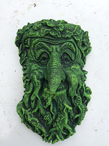 Green Man Big Nase Stein Garten Ornament Wandschild 3 Farben erhältlich
