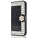 Produktbild Bookstyle für Huawei P Smart 2019 /Honor 10 Lite,Stand Funktion Ledertasche Musterg Diamond Sparkle Slim Bling Glitter Glitzer Karteneinschub Magnetverschluss Flip Wallet Hülle Schutzhülle