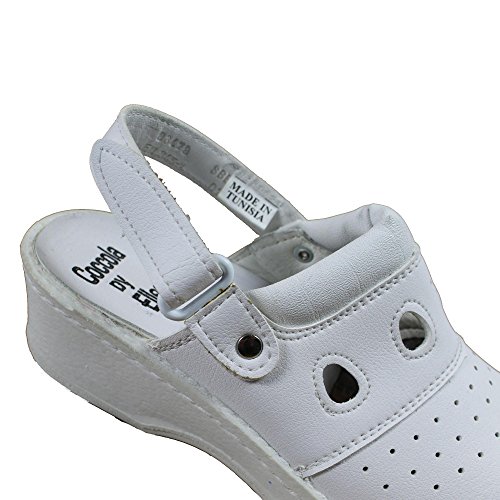 Jal Group PBEA Sicherheitsandale Kochschuhe Laborschuhe Sandale mit Absatz weiss B-Ware - 4