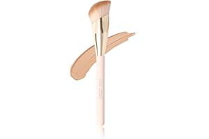 Kątowy pędzel do podkładu w płynie i konturowym kremem - ENZO KEN, pędzle do makijażu do podkładów w płynie, ciekły róż, proszek i brąz, pędzle do konturowania twarzy i nosa - 11L01