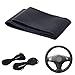 Produktbild Onerbuy Universal Leder Auto Lenkrad Stich auf Wrap Cover DIY Nähen Breathable und Anti-Rutsch, 15-Zoll
