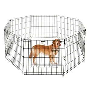 Pet Trex 24 Inch Playpen for Dogs 8 24 x 24-inches High Panels (Black)