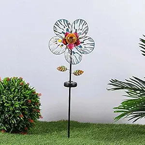 Danube Home Solar Metal Flower Stake Light - FIO524-BL