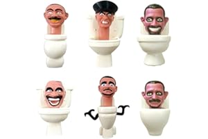 ZGCXRTO 6 Pezzi Toilet Figure, Toilet Man Figure, Toilet Figure Toys, Toilet Action Figure Giocattoli, per gli appassionati di giochi, Regali da Collezione per Bambini Fan Birthday