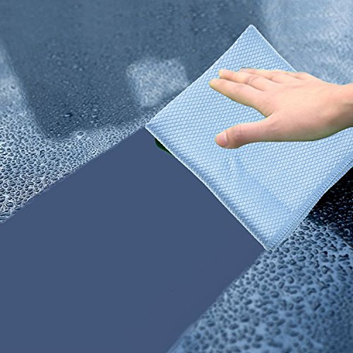 Onshowy Superfine Fiber Glass Wipes Starke saugfähige Fisch Skalen Gitter Glas Scheuerschwarzes Waschen Handtuch 30x40cm (4 Packung ) - 6