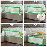 Amzdeal Kinder Bettgitter Bettschutzgitter kindersicherung 150cm (3 Farben: Blau/Grün/Rot) - 3