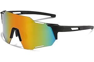 YQBFTC Cycling Glasses,Running Sunglasses,Sports Polarized Sunglasses for Mens and Womens,Running glasses UV 400 Sports Glasses Ski Goggles for Outdoor Bicycle Motorbike Driving Fishing Hiking Skiing