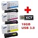 Produktbild Samsung CLP 680DW original Tonerkit CLT - C506S / ELS (cyan) / CLT - M506S / ELS (magenta) / CLT - Y506S / ELS (gelb) + 16GB KCT USB 3.0 Stick