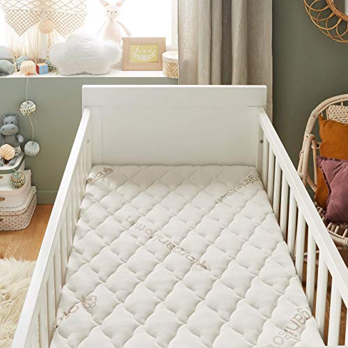 P'tit Lit - Matelas Bébé Coton Bio - 60x120 cm - 100% Coton : matière Naturelle d'origine Végétale - Sans traitement chimique - Déhoussable - Oeko Tex® - Fabrication Française
