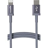 Amazon Basics - Cavo di ricarica USB-C a Lightning, certificato MFi, in nylon intrecciato, per iPhone 13/12/11/X/XS/XR/8, 1.8