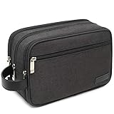 【Sorgenfrei und Praktisch】 Der Waschtasche besitzt ein geräumiges Hauptfach und zwei Flächer mit Reißverschluss an den Seiten. Das Innenmaterial ist aus Wasserabweisendem Nylon und ist daher Schutz von Leckage, leicht zu reinigen. Außerdem wird die Kleidung im Gepäck nicht verschmutzt, wenn Flüssigkeiten auslaufen. Das Frontfach mit Reißverschulss bietet zusätzlichen Stauraum.