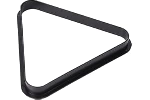 Sinsilvie 2",1 7/8" or 1 1/2" Snooker, Pool or Billiards Triangle Ball Rack for 15 Ball,Black Plastic 8 Ball Triangle (For 1 7/8" Ball（47.5mm）)