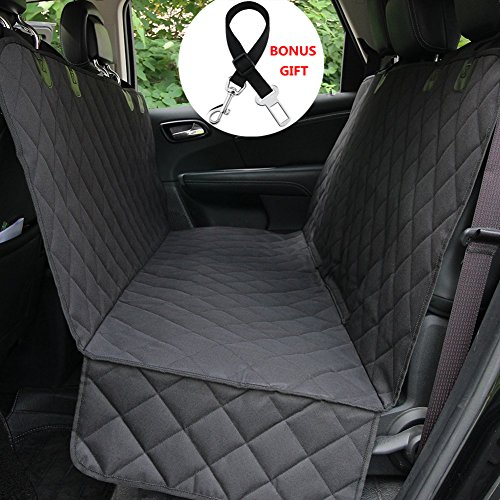 Preisvergleich Produktbild HCMAX Luxus Wasserdicht Hund Autositzüberzug Haustiere Hängematte Cabrio Abdeckung Rücksitzbezüge Mit Seitenklappe für Auto SUV LKW