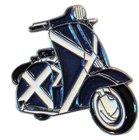 Scotland Saltire Flag Covered Scottish Scooter MOD Metal Enamel Badge