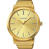 CASIO Unisex Erwachsene Analog Quarz Smart Watch Armbanduhr mit Edelstahl Armband LTP-E118G-9AER