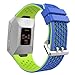 Produktbild MoKo Armband für Fitbit Ionic, Silikon Sportarmband Uhrenarmband Uhr Erstatzband Wrist Band für Fitbit Ionic Health & Fitness Smartwatch, Armbandlänge 115mm-205mm, Blau/Grün