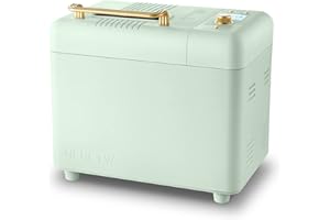 Neretva Bread Maker Machine, 15-in-1 2LB Automatic Breadmaker with Gluten Free Sourdough Setting, Auto Nut Dispenser (Mint Green)