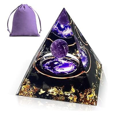 Obidodi Crystal Pyramid, Moonstone Crystal Ogan Chakra Energy Tower, Positive Energy Generator, Nature Reiki Chakra Crushed Stone Jewelry For Healing Meditation Chakra Balance, 1.0 Count