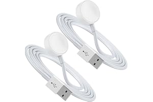 PLUX 2 Pack Upgraded iWatch Charger, Magnetic Watch Charger Fast Charging Portable Wireless Charging Cable Compatible with Apple Watch Series SE/8/7/6/5/4/3/2/1