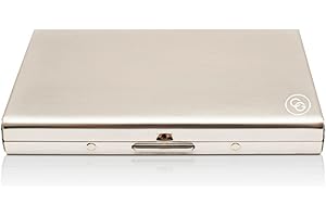 Card Genie Metal Wallet - RFID Card Holder for Men and Women - Slim, Minimalist and Ultra Light - Holds 6 Credit Cards and Notes