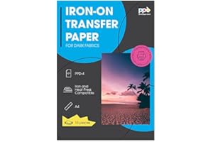 PHOTO PAPER DIRECT PPD A4 15 Fogli Di Carta Trasferibile Termoadesiva Professionale Inkjet - Tessuti Scuri - PPD-4-15