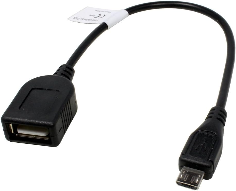 Adapter Cable Micro USB OTG for Huawei Y6 Pro, for direct transfer of photos, videos and other content on an USB flash drive without PC