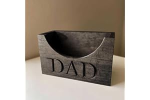 CARROTERR Personalized Wooden Hat Holder for Dad, Wooden Hat Holder Display Stand, Hat Storage Rack for Baseball Caps, Hat Box Hanger Stand Gift for Dad Papa Grandpa, Father's Day Gift