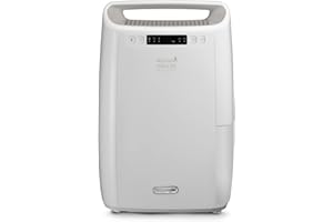 DE'LONGHI De’Longhi Tasciugo AriaDry Multi - Déshumidificateur Portable pour la Maison, Filtration à 3 Actions, Élimination de l'Humidité 14L/24h, Séchage, Anti-Moisissure, Silencieux, Blanc (DEXD214RF)