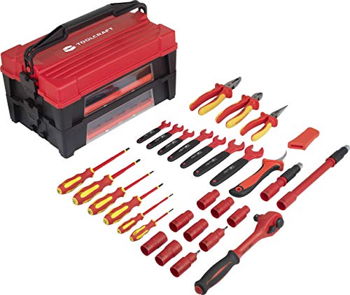 Preisvergleich Produktbild Toolcraft TO-5017524 Elektriker Werkzeugset im Koffer 29teilig