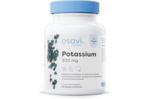 Osavi Potassium 300mg – 90 Vegan Capsules | Highly Absorbable Potassium Citrate for Nervous System, Muscle Function, and Blood Pressure Support | Clean Label, Vegan Friendly