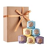 LAVEN Organic Bath Bomb Gift Kit, 3 Scents (Eucalyptus, Lavender and Orange) Pack of 6