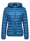 Wantdo Damen Verpackbar Leichte Daunenjacke mit Kapuzen