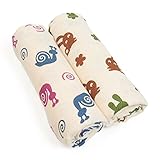 Grünspecht 563-V1 Bio-Mullwindeln, 100 Prozent Bio-Baumwolle, 70 x 70 cm, (2 Tücher) - 2