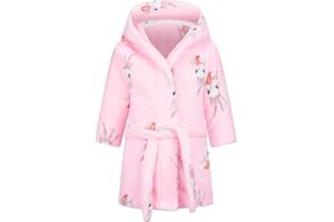 DELEY Peignoir pour Enfants Garçons Filles Robes à Capuche Pyjamas Tout-Petits Vêtements de Nuit Robe de Chambre Douce Chemise de Nuit