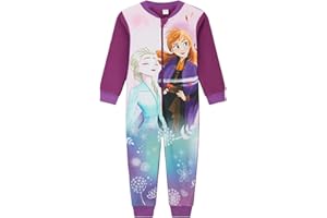 Disney Frozen 2 Pigiama Intero in Pile Bambina di Elsa ed Anna Regno di Ghiaccio, Tute in Pile Bambino, Pigiami Tuta Intera, Pigiami Interi Ragazza, Regalo Bambina