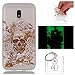 Produktbild Hülle Leuchtende Galaxy J5 2017 (EU Ausgabe) Silikon Etui Handy Hülle Weiche Transparente Luminous TPU Back Case Tasche Schale Leuchten In Der Nacht Für Galaxy J5 2017 J530 + Schlüsselanhänger (P) (8)