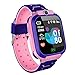 Produktbild Bxchx Kinder Jungen Mädchen Smartwatch GPS Tracker mit Step gegen Geo Zaun SOS wasserdichte Kamera Stimme Chat Math Spiel Urlaub Geburtstag Uhr Geschenke Kompatibel mit Ios Android