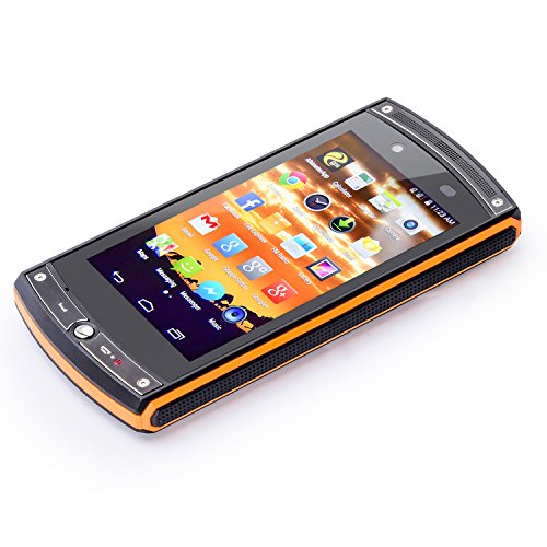toughgear â„¢Â â€“Â Edge Smartphone (Display Touch da 4,5Â pollici (11.4Â cm), Android 4.4.2, 16Â GB di memoria, 13,0Â Mega Pixel Fotocamera, Dual SIM, 4Â G LTE sbloccato, impermeabile, resistente alla polvere, urti e cadute) Arancione