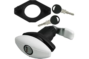 PRO-STYLING DESIGN FOR PERFECTION Drehspannschloss Klappenschloss Schloss Serviceklappe Ellipse klein Wohnwagen Wohnmobil Caravan weiß