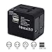 Produktbild Weltweiter Reiseadapter, Universal International Ladegerät mit Dual USB Ladeanschluss UK EU US Reiseadapter für iPhone, iPad, Samsung Galaxy, Kindle, Tablet und mehr