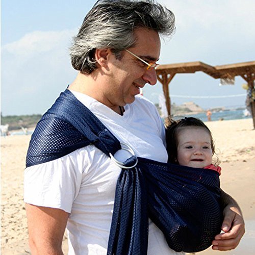 Kangaroobaby® Breathable Carrier Adjustable Ring Water sling for Newborn Baby (Deep Blue)