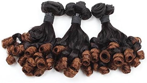 Lolly Funmi Hair 10A Ombre Loose Wave Virgin Brazilian Hair Bundles Unprocessed Human Hair Extensions T1B/#4 (16 18)
