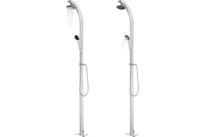 Festnight Ducha Exterior de Aluminio para Jardines y Piscinas 215 cm