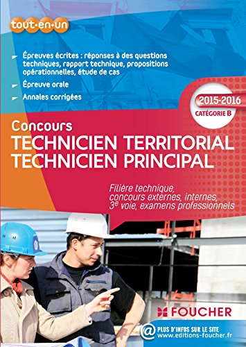 Technicien territorial - Technicien principal Catégorie B - 2015 - 2016 en ligne