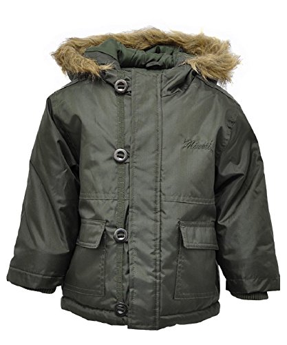 Minoti Baby & Toddler Boys Fur Trim Hodded Parka Coat (6-12 months, Green)