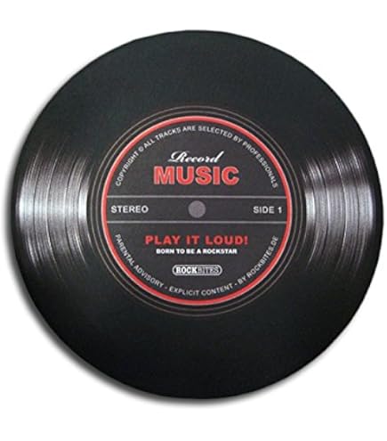 Wokii CD Disc Vloermat, muziek Record Zwart Rond Vloerkleed Wokii CD Disc Vloermat, muziek Record Zwart Rond Vloerkleed