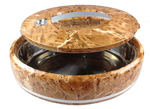 Thermobehälter 5 l Marmor Farbe Essensbehälter Speisetransportbehälter Thermoschüssel mit praktischem tragbaren Griff - 3