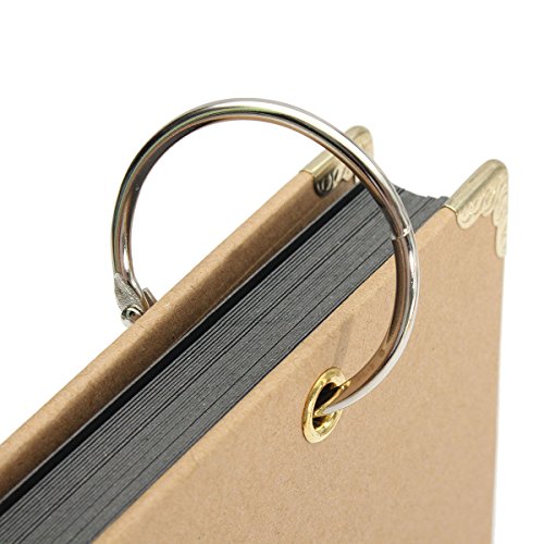 Mohoo Fotoalbum DIY Retro Fotoalben Lederprägung handgemacht Mit 30 Karten 12 Zoll Geschenk für Muttertag - 7