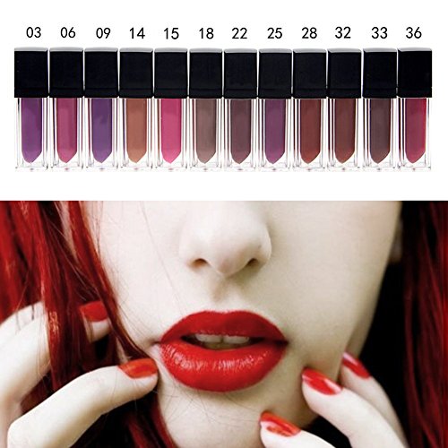 12 Farben Wasserdichte Flüssige Lippenstift Make Up Liquid Lip Gloss Matte Lipstick Pen Kosmetik Lippencreme - 6