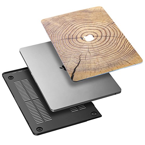 miger MacBook Pro 33  cm Case 2017    2016  Hard Shell Schutzh  lle f  r A1706 A1708 braun Tree Rings 13 Inches Model A1706 A1708 